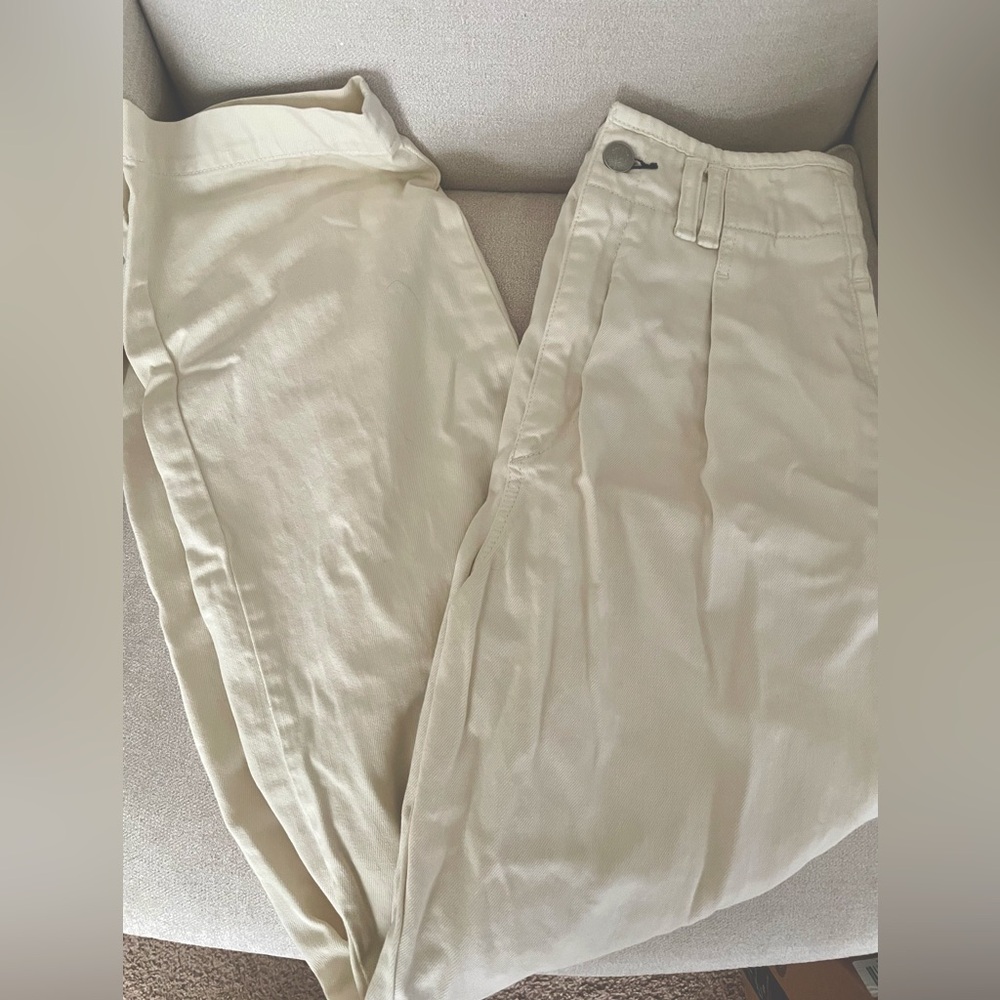rag & bone Pleated High Waist Cotton Trousers size 25